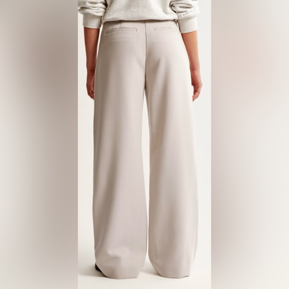 Abercrombie & Fitch Sloane Wide Leg Pants/Trousers in Light Taupe Size 28/6R - Picture 2 of 9